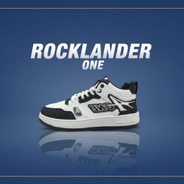 👟 ROCKLANDER ONE Classic Court Sneakers – Black & White