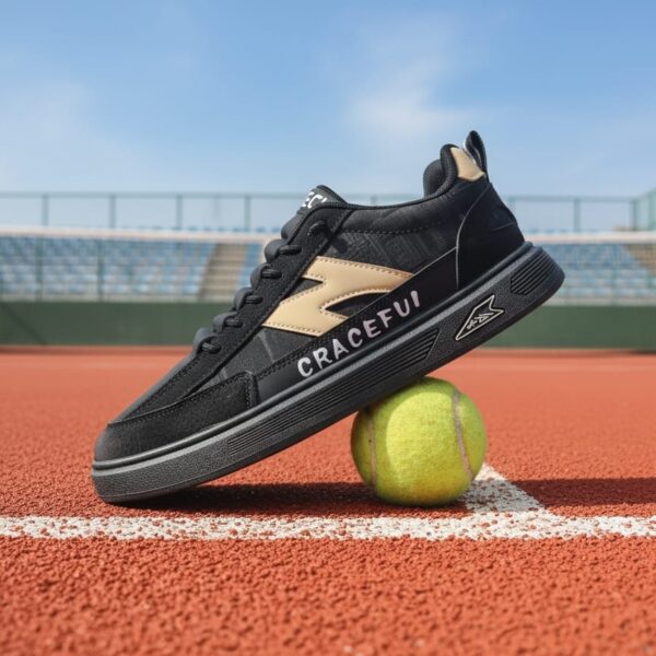 👟 Air Jordan "GRACEFUL" Court & Street Sneakers – Black & Beige